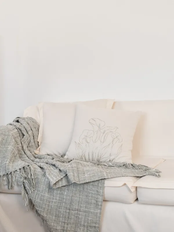 Подушка декоративная, 45x45 см, Каллы, Boucle, image-5