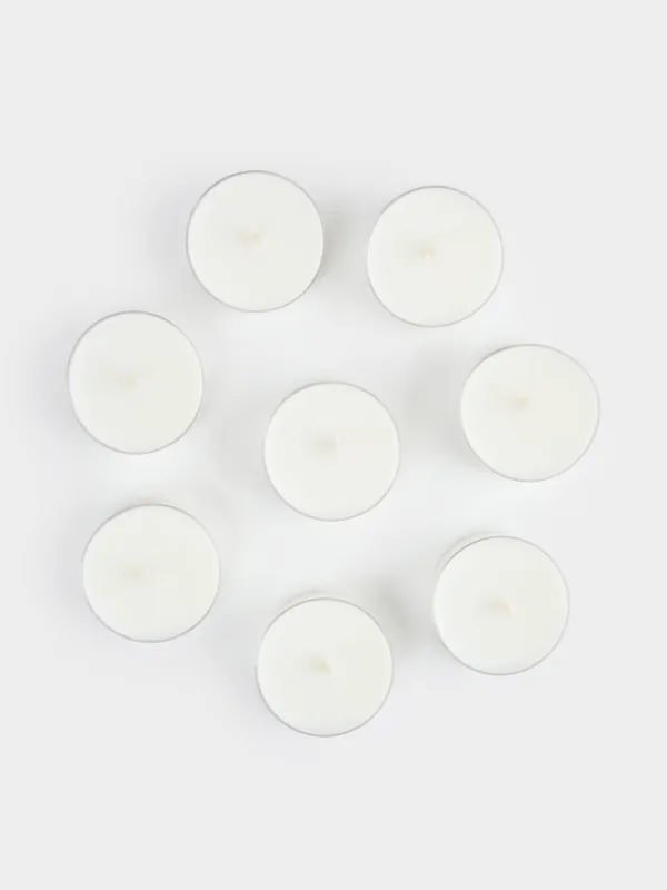 Шәй шамы, хош иісті, 6 см, 8 дана, шәй, жаңа хош иіс, Luxury white, image-1