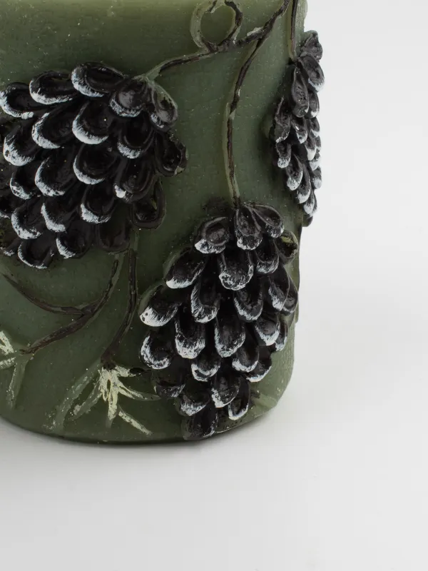 Шам, 8х9 см, цилиндрлік, жасыл, Шырша бүршіктері, Winter delice, image-3