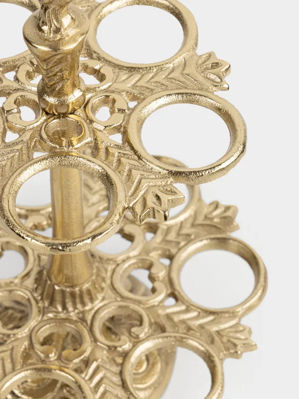 Подставка для яиц, 29х15/19 см, 2 яруса, 12 отд, металл, золотистая, Петух, Fantastic gold, image-3