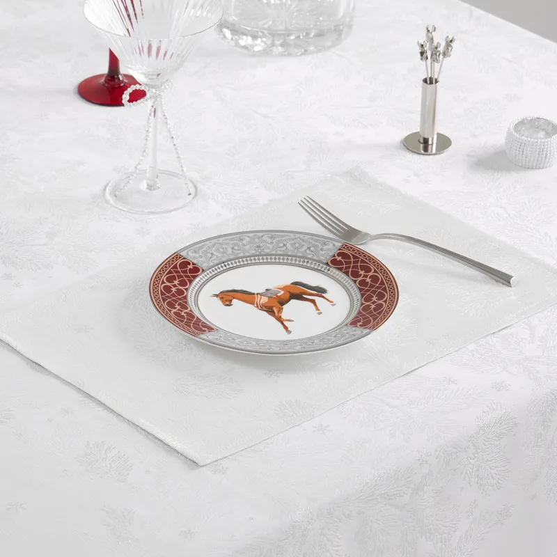 Аспаптарға арналған майлық, 30х45 см, жаккард, полиэстер, тікбұрышты, сарғылт-қоңыр, Қар ұшқындары, Snowflakes