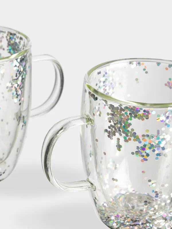 Шыныаяқ, 290 мл, 2 дана, шыны Б, күміс секвинтками, Air sparkly, image-3
