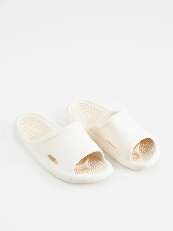 Тапочки женские, ЭВА, молочные, Bouncy, image-3