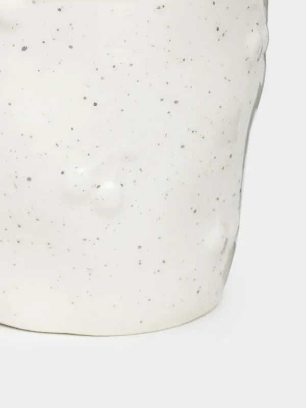 Кружка, 330 мл, керамика D, молочная, в крапинку, Вишни, Relief, image-5