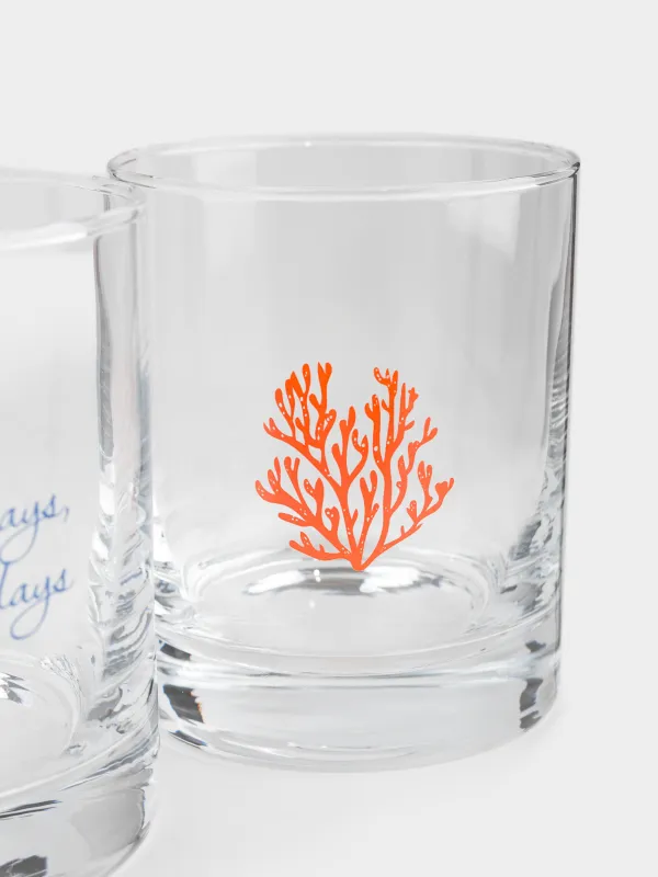 Виски стақаны, 10 см, 340 мл, 2 дана, шыны, теңіз маржандары, Libona, image-2