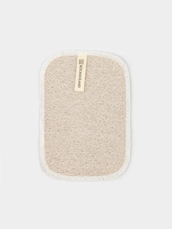 Тряпка для мытья посуды, 15x10 см, 3 шт, натуральное волокно, бежевая, Clean, image-1