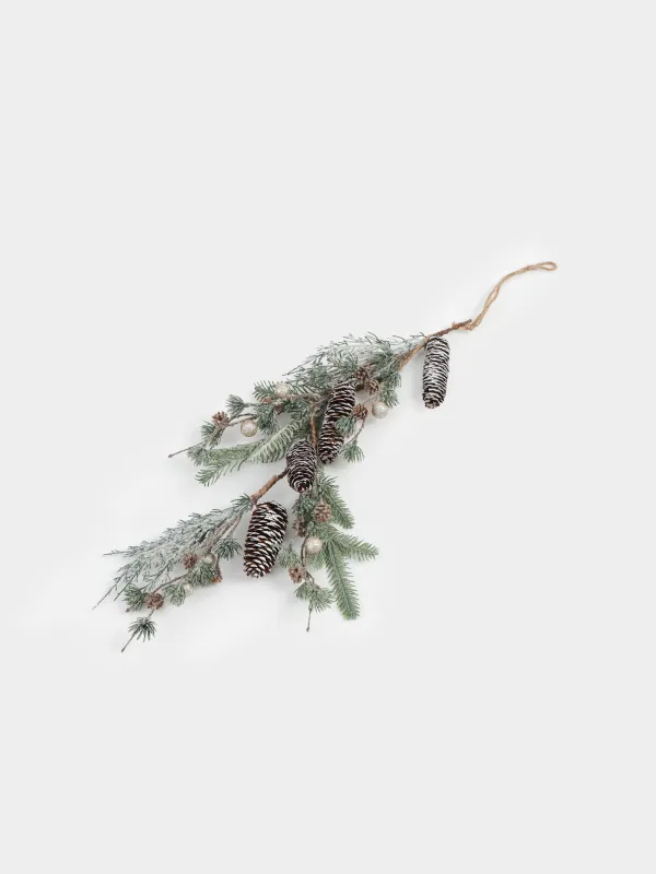 Сәндік бұтақ-гирлянд, 75 см, аспалы, пластик, Шампан жидектері мен шырша бүршіктері, Conifer champagne, image-5