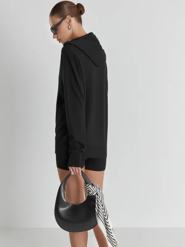 Худи женское, вискоза/полиамид, черное, Camilla, image-2