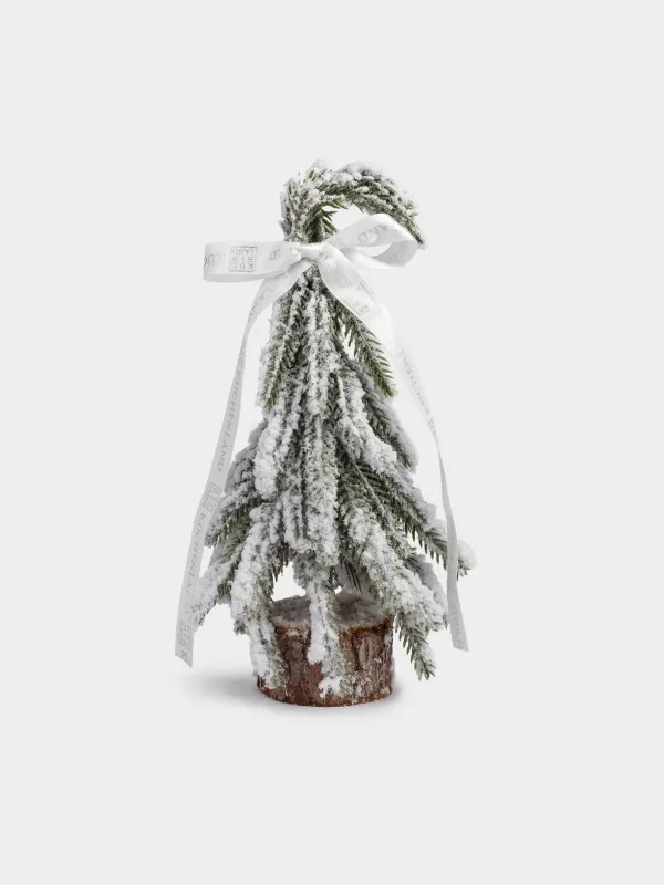 Ель искусственная, 20 см, с подсветкой, пластик/дерево, Заснеженная ель, Conifer curved, image-0