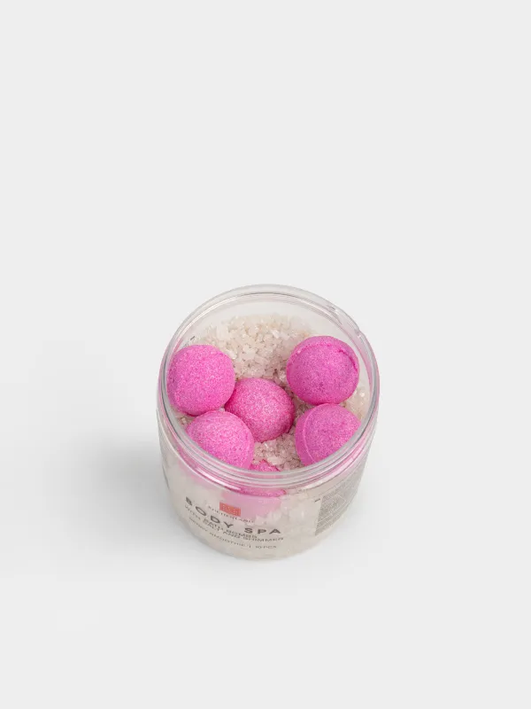 Ваннаға арналған бомба, 500 гр, 10 дана, тұзы мен шиммері бар, сақтауға арналған құтыда, Бабл-гам, Body spa, image-1