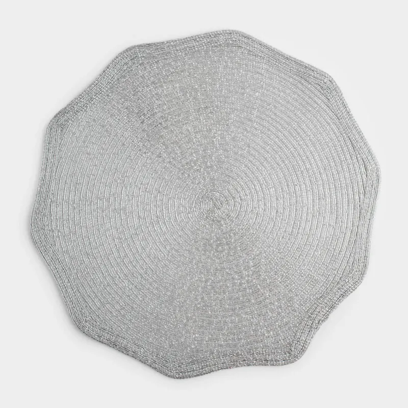 Аспаптарға арналған майлық, 38 см, полиэстер, бұйра, күміс, Rotary shine