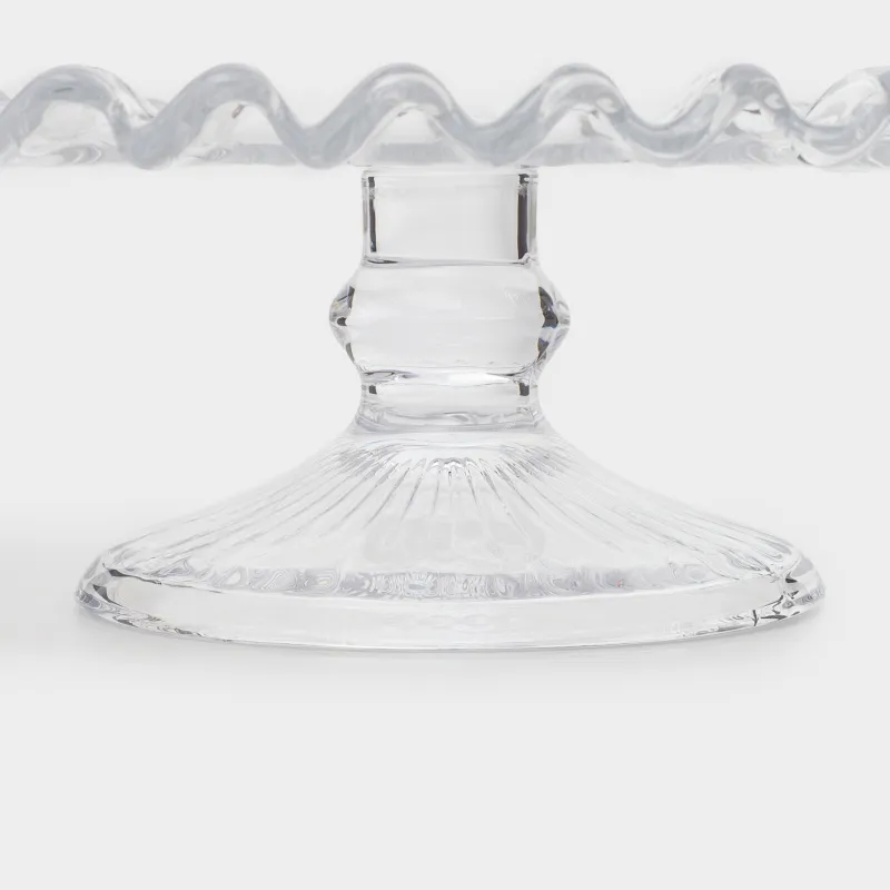 Аяқты ыдыс, 25х7 см, дөңгелек, шыны, Selene, image-2