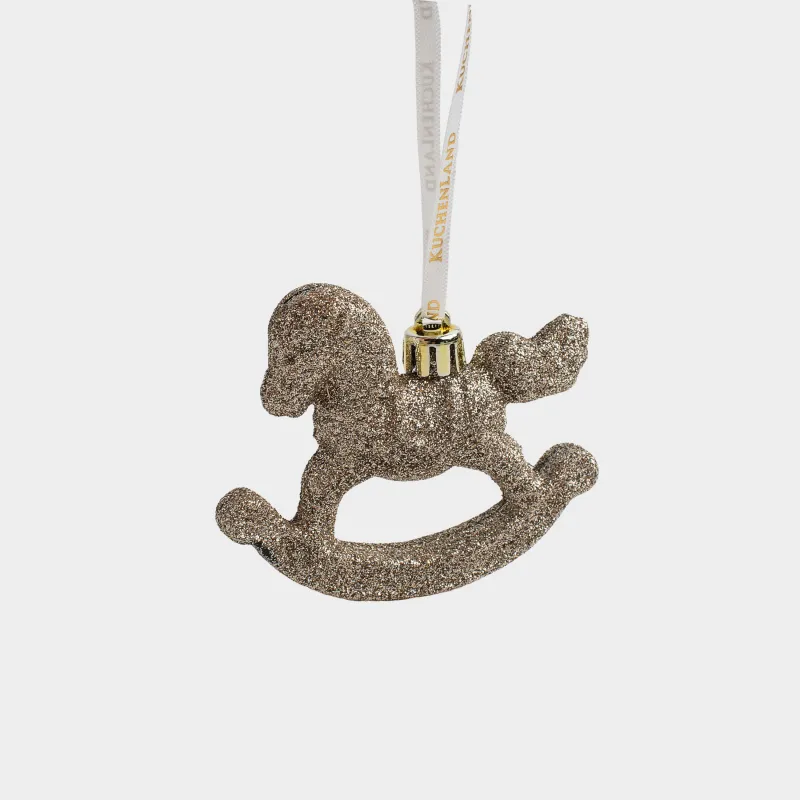 Шырша ойыншығы, 8 см, пластик, жылтыр, шампан, Тербелетін ат, Figure sparkle