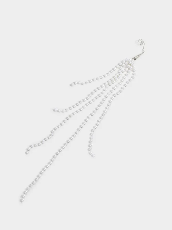 Сәндік әшекей, 60 см, аспалы, акрил/пластик, Ақ інжу, Balls decor, image-1