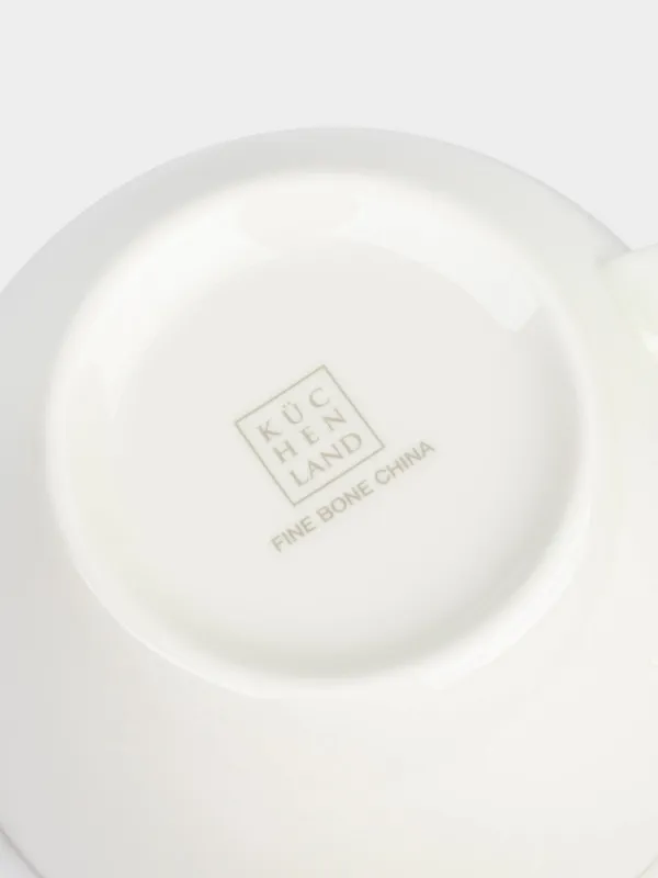 Саптыаяқ, 480 мл, фарфор F, ақ, алтын жиектері бар, Раушан гүлдері, Bloom, image-5