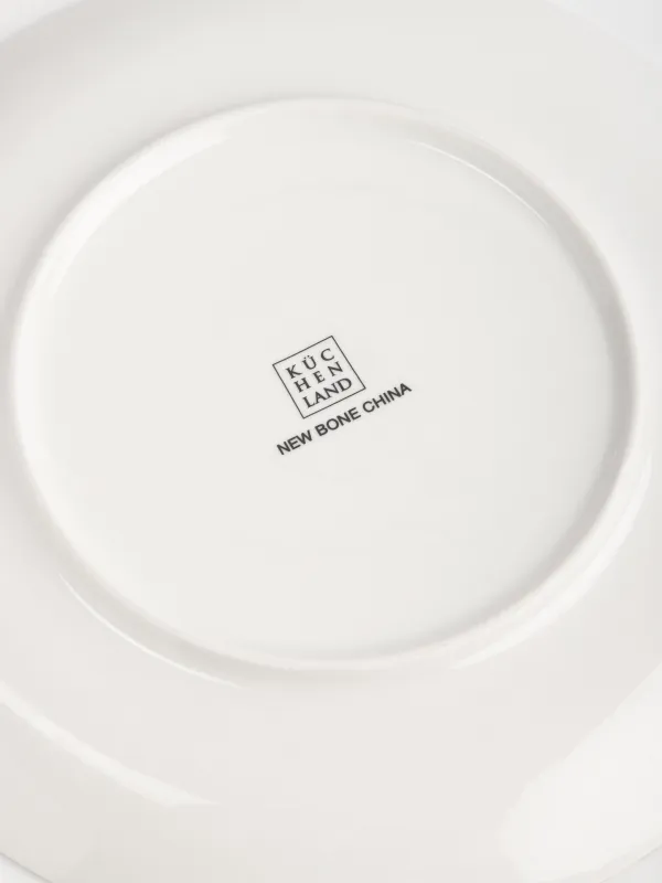 Түскі ас тәрелкесі, 27 см, фарфор N, Сұр гүлдер, Watercolor, image-5