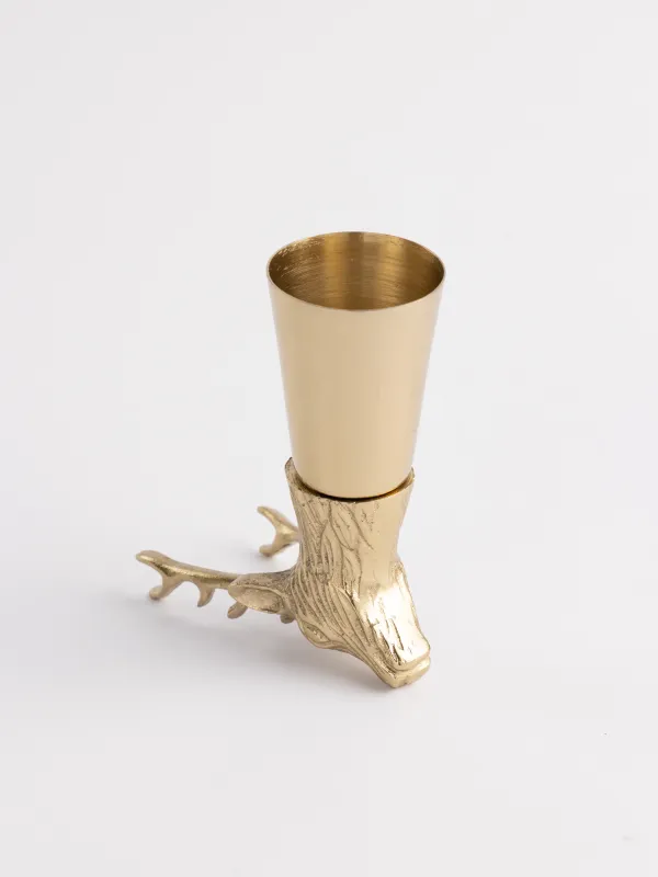 Араққа арналған рюмка, 150 мл, металл, алтын, Бұғы, Arctic deer, image-1