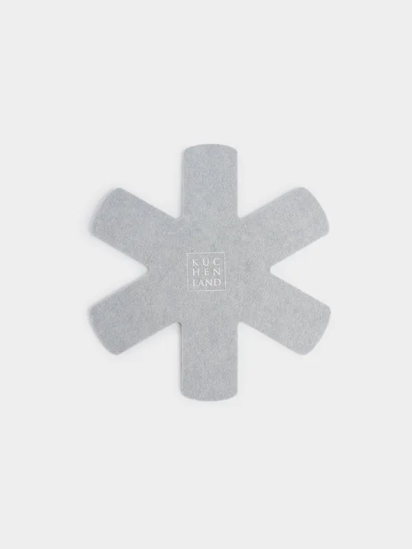 Қуыруға арналған табаға арналған қорғағыштар жинағы, 3 дана, 38/34/27 см, киіз, сұр, Assist, image-3