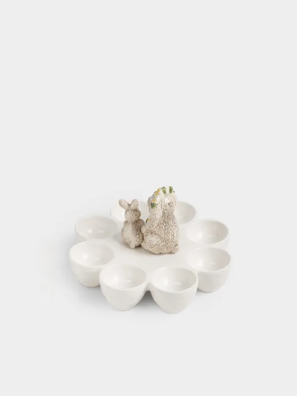 Блюдо пасхальное, 20x20 см, 8 отделений, Кролики, Natural Easter, image-2