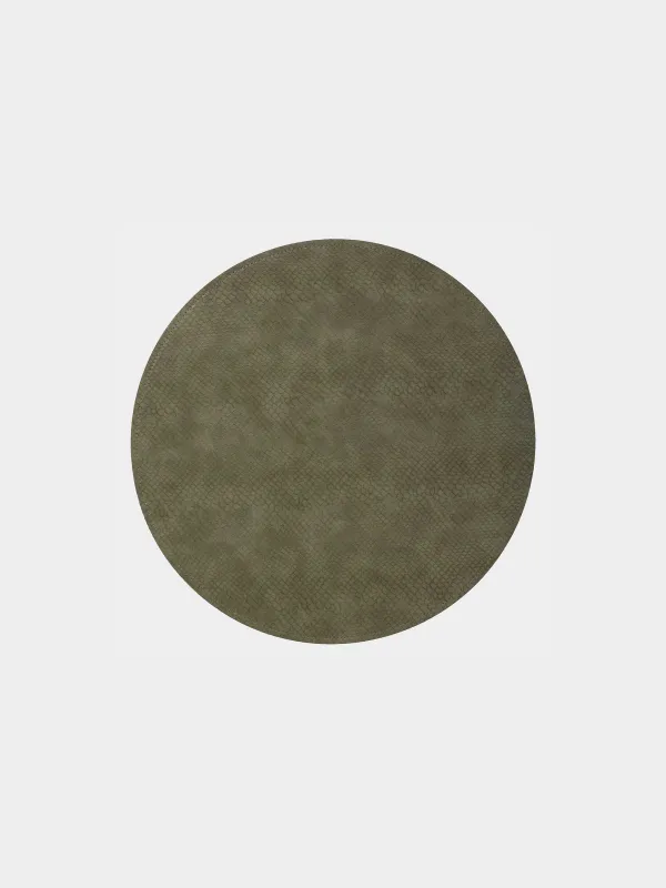 Аспаптарға арналған майлық, 38 см, екі жақты, ПВХ, дөңгелек, жасыл/қоңыр, Жылан қабыршақтары, Rock, image-0