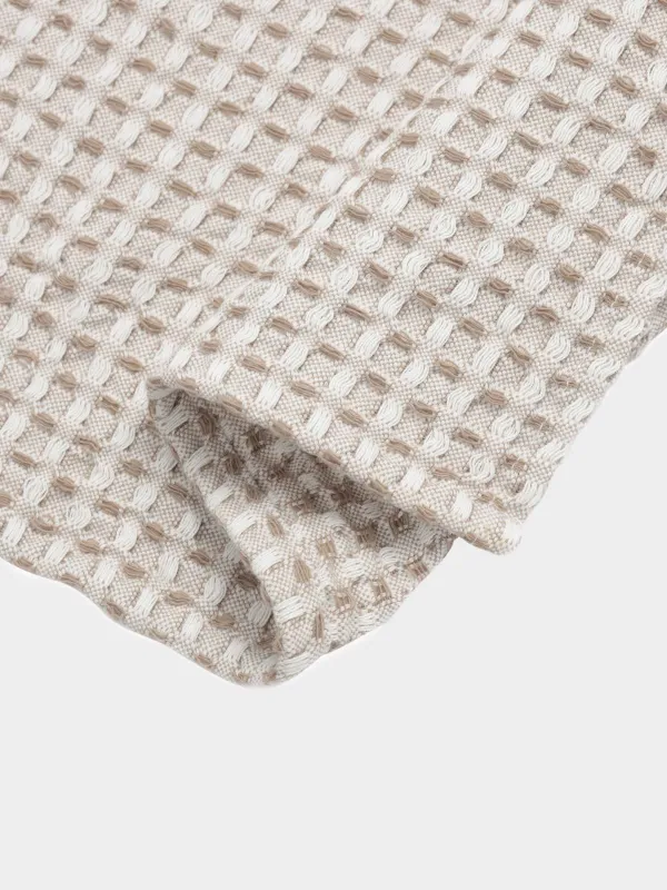 Ас үй сүлгісі, 40x60 см, мақта, қоңыр, Waffle, image-1