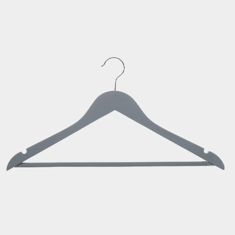 Вешалка-плечики, 35 см, 3 шт, детская, дерево, серая, Wooden house, image-1