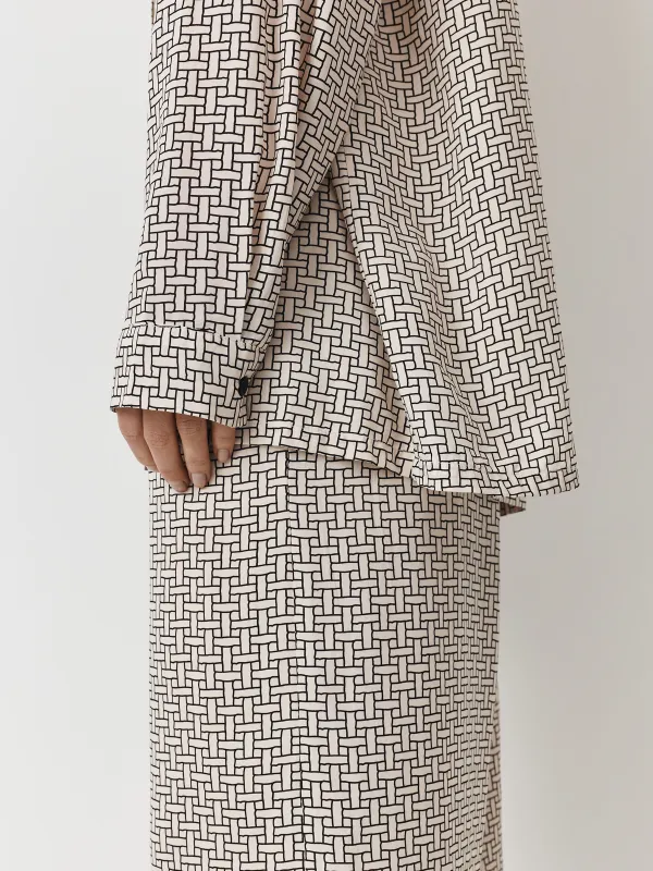 Әйелдер жейдесі, өлшемі L, ұзын жеңді, вискоза, сүтті қара, Сызықтар, Eniola, image-2