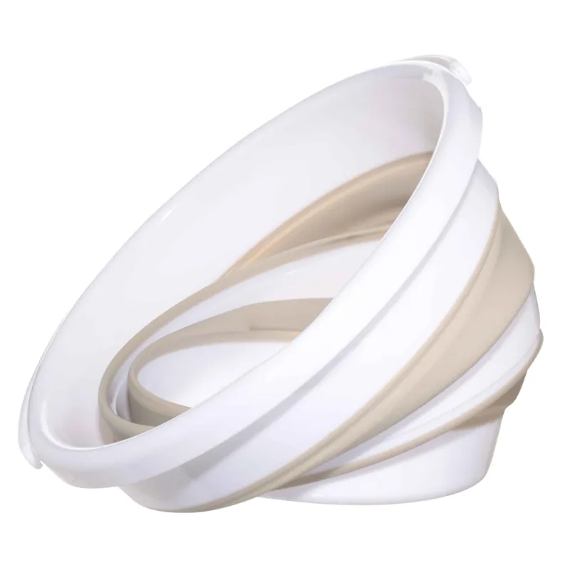 Жиналмалы шелек, 10 л, пластик/резеңке, сұр-бежевый, Foldaway, image-2