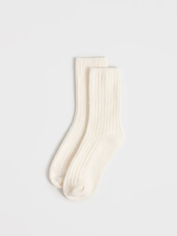 Әйелдер шұлықтары, өлшемі 36-38, қырлы, полиэстер/спандекс, сүт түстес, Pleasantly, image-1