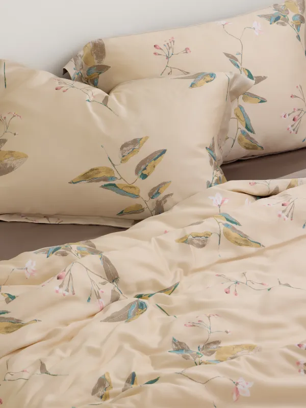 Постельное белье, евро, тенсель, Листья, Tencel, image-3