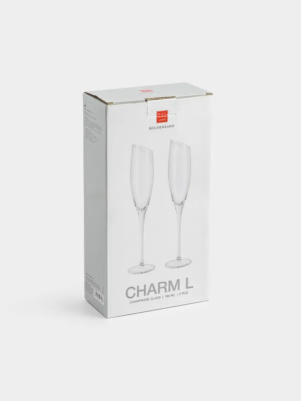 Шампан бокалы, 180 мл, 2 дана, шыны, Charm L, image-6