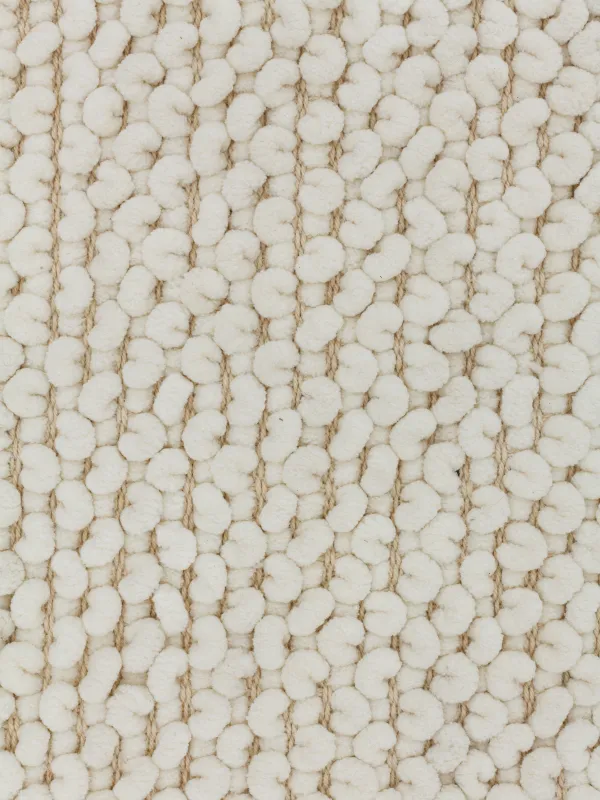 Кілем, 150х210 см, полиэстер / мақта, сүт / сұр, көпіршіктер, image-4