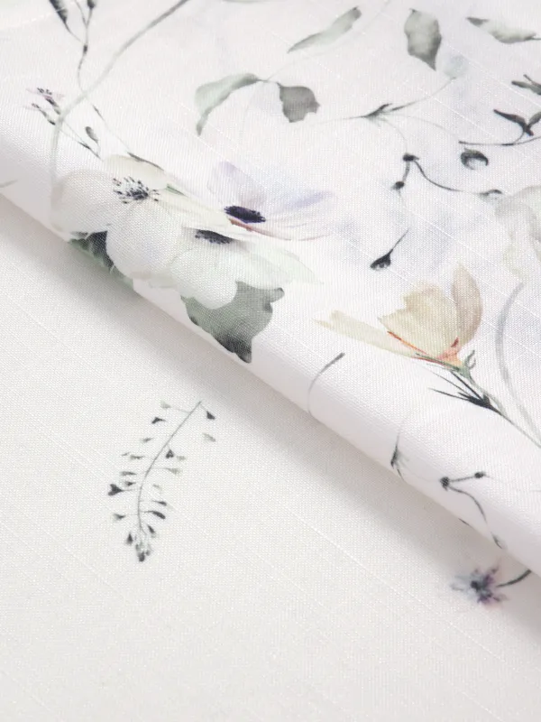 Дорожка настольная, 40х160 см, полиэстер, молочная, Весенние цветы, Flowery, image-1