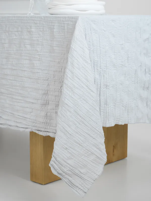 Дастархан, 160х160 см, полиэстер, ашық сұр, Мыжылған әсер, Dented, image-4