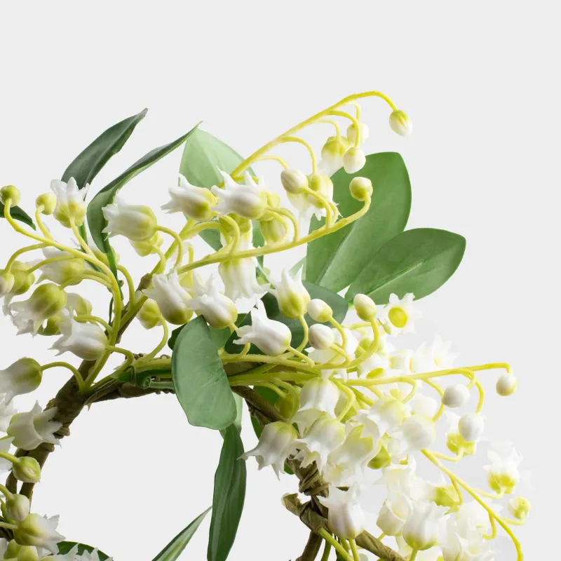 Сәндік гүл шоғы, 9/26 см, пластик, Алқаптың ақ лалагүлдері, May-lily, image-3