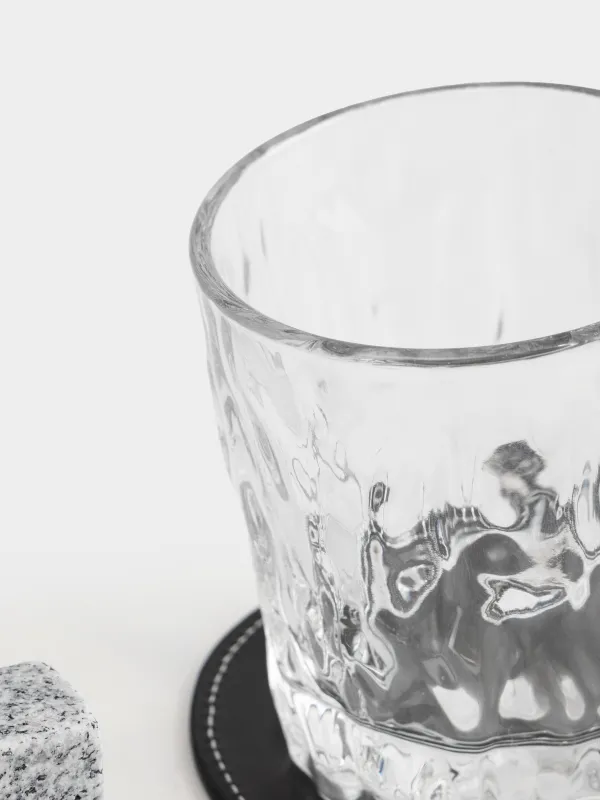 Виски жиынтығы, 1 адам, 5 зат, қорапта, стақан/текшелер/тұғыр, шыны/металл/эко-былғары, Bar, image-2