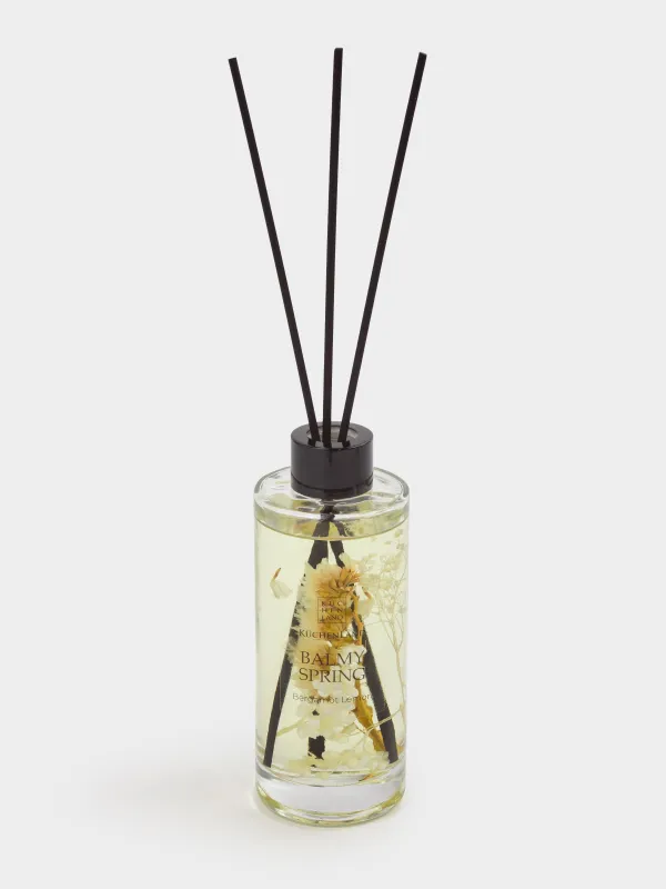 Ароматический диффузор, 180 мл, с сухоцветами, Bergamot Lemon, Balmy spring, image-0