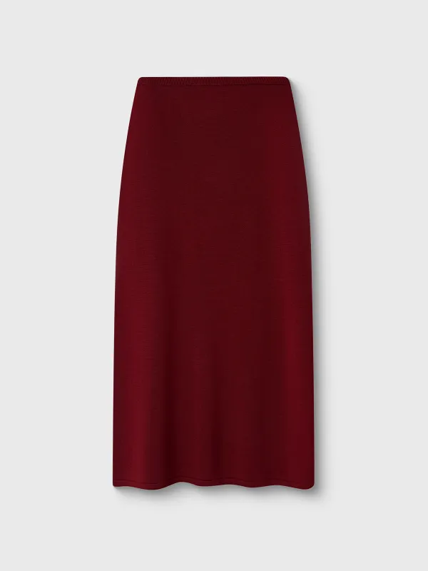 Әйелдер белдемшесі, миди, өлшемі XS, лиоцелл К, қою қызыл, Ingrid, image-4