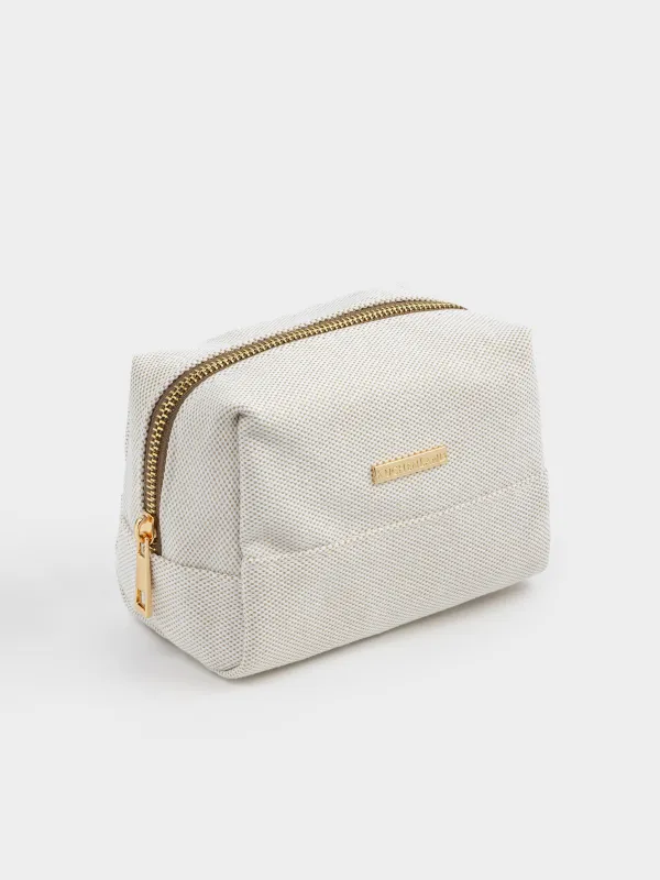 Косметичка, 16х10 см, полиэстер, бежевая, Canvas, image-1