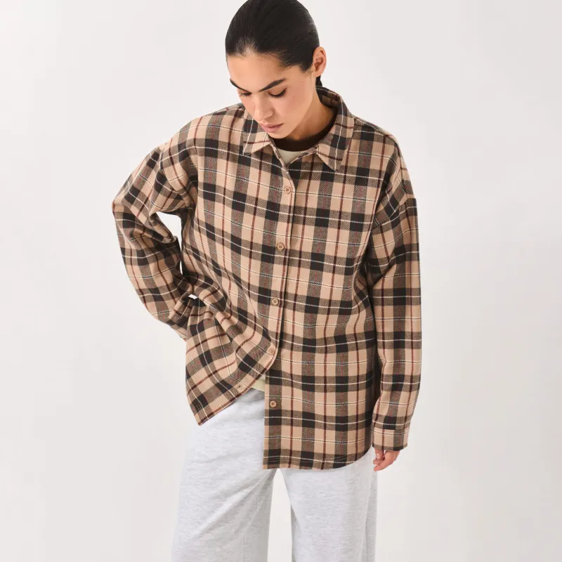 Әйелдер жейдесі, өлшемі L, ұзын жеңді, мақта/полиэстер, сарғылт-қоңыр-қоңыр, Тор, Jamie