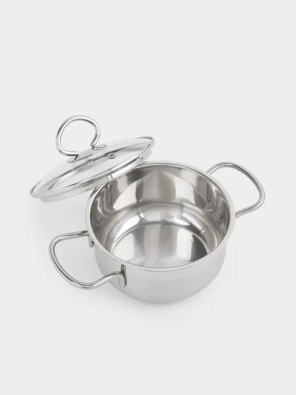 Набор посуды, 3 пр, сталь/стекло, Egoist lite, image-1