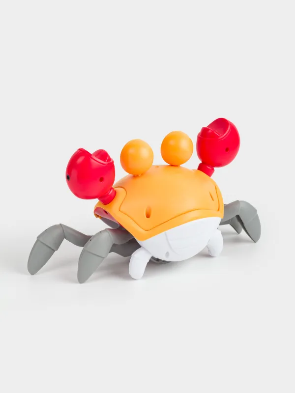 Игрушка, 23 см, музыкальная, с датчиком препятствий, пластик, цветная, Бегающий краб, Underwater, image-2