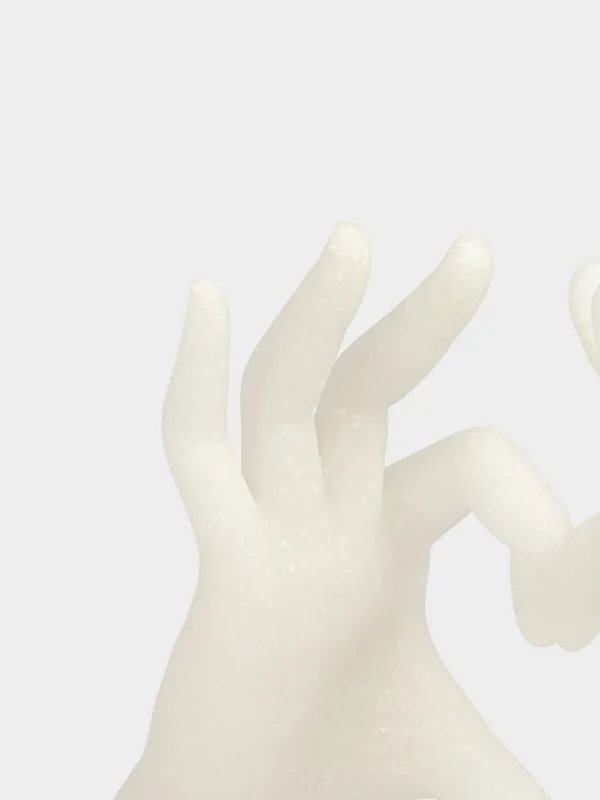 Мүсінше, 20х17 см, полирезин, сүт түстес, Жүрек қимылы, Hand, image-3