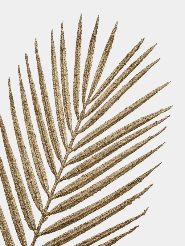 Сәндік бұтақ, 66 см, пластик/қағаз, шампан, Жапырақ, Palm decor, image-2