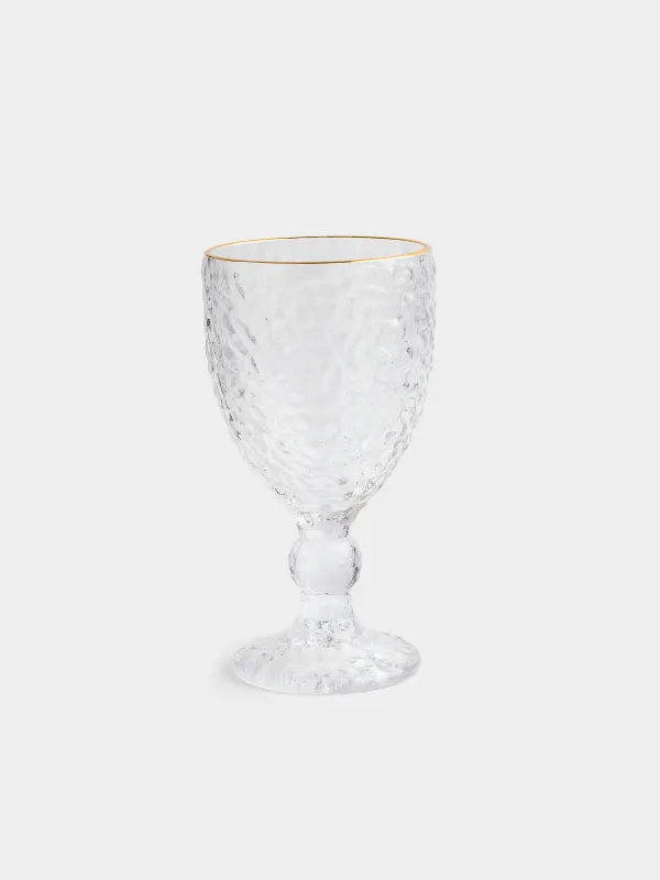 Бокал-кубок для вина, 320 мл, стекло, с золотистым кантом, Nautilus Gold, image-0