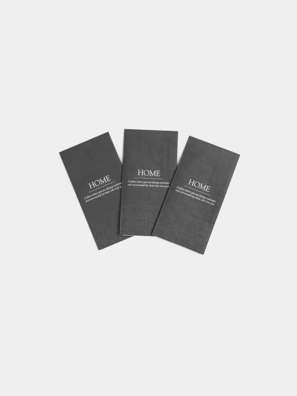 Қағаз майлықтар, 33х33 см, 20 дана, тікбұрышты, қара, Home, Course, image-2