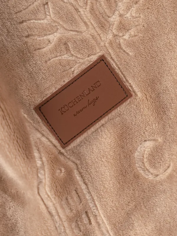 Плед, 130х170 см, фланель, бежевый, Дома и ели, Flannel, image-6