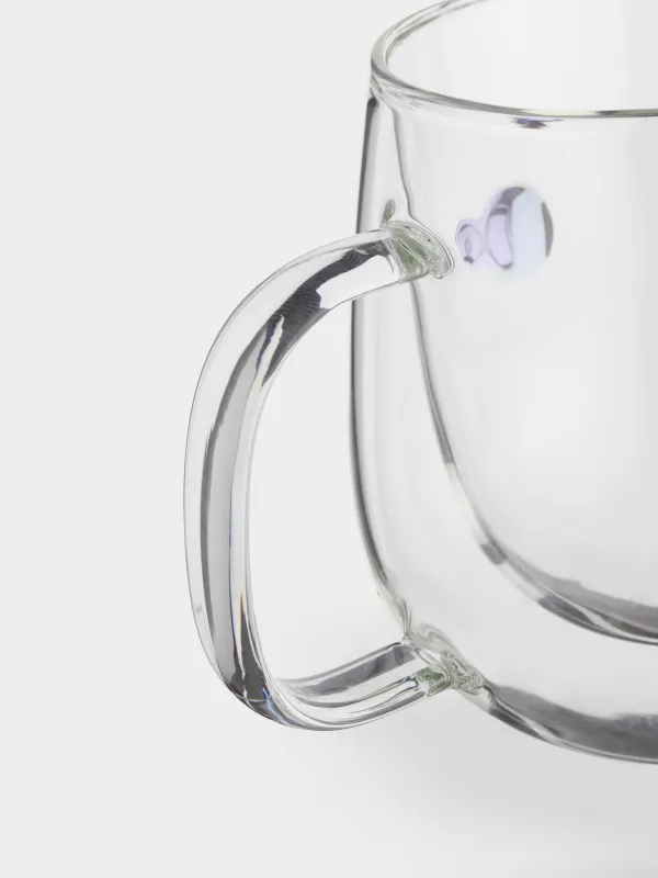 Кружка, 280 мл, стекло Б, Сиреневая точка, Air decor, image-2