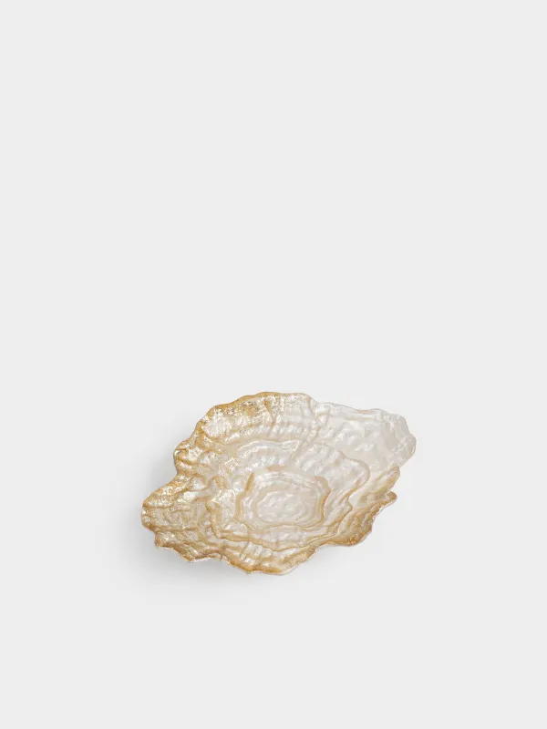 Ыдыс, 23х17х5 см, шыны, сүт түстес/шампан, Устрица, Shellfish, image-0