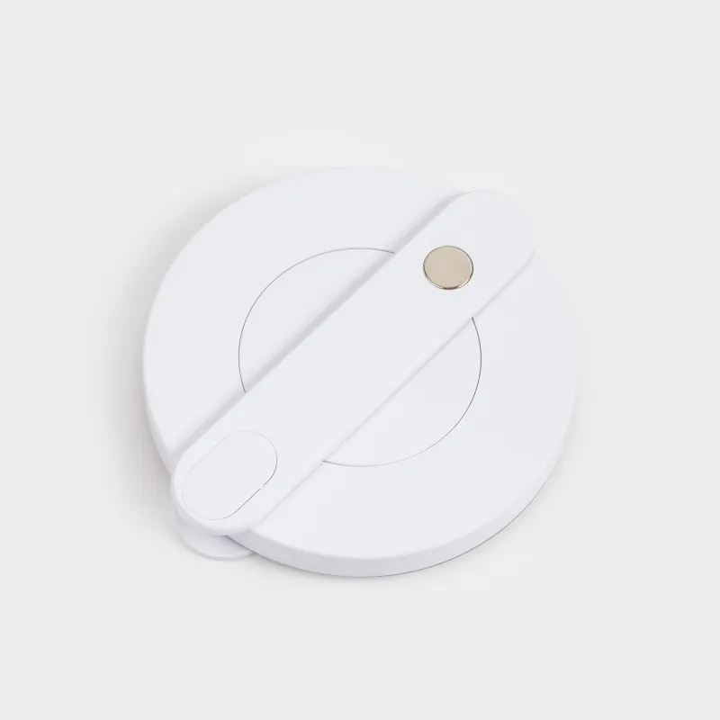 Зеркало карманное, 10 см, увеличительное, с подсветкой, ручка-подставка, пластик, белое, Vesta, image-3